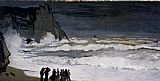 Rough Sea At Etretat by Claude Monet